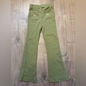 Daisy Fuentes Olive Green Corduroy Flare Pants